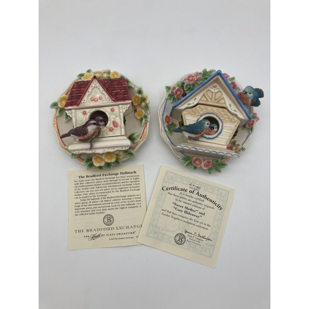 Bradford Exchange Garden Neighbors 3D Birdhouse Sweet Shelter Cozy Hideaway